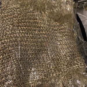 Gold Mini Dress. Fringe at hemline. GIFTED